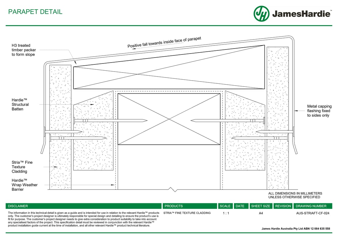  Image of AUS-STRIAFT-CF-024 - PARAPET DETAIL