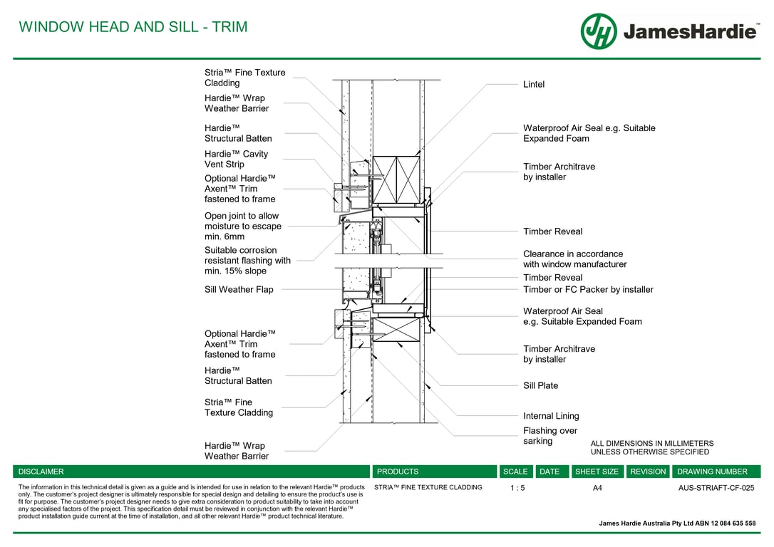  Image of AUS-STRIAFT-CF-025 - WINDOW HEAD AND SILL - TRIM
