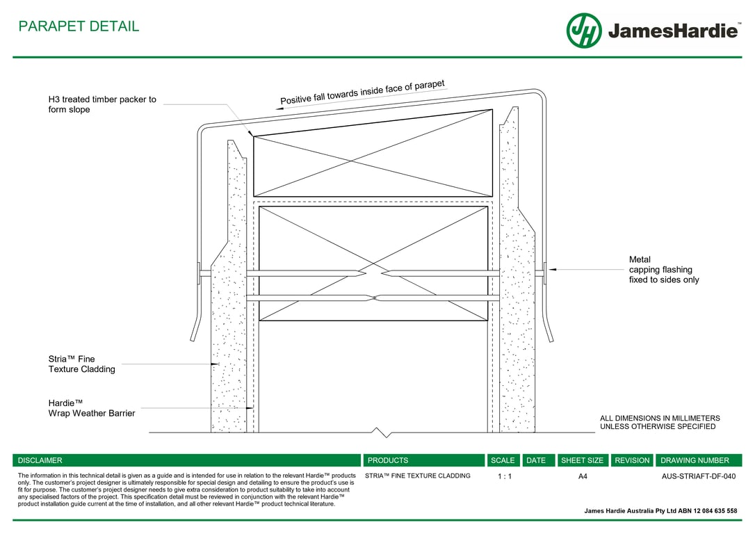  Image of AUS-STRIAFT-DF-040 - PARAPET DETAIL