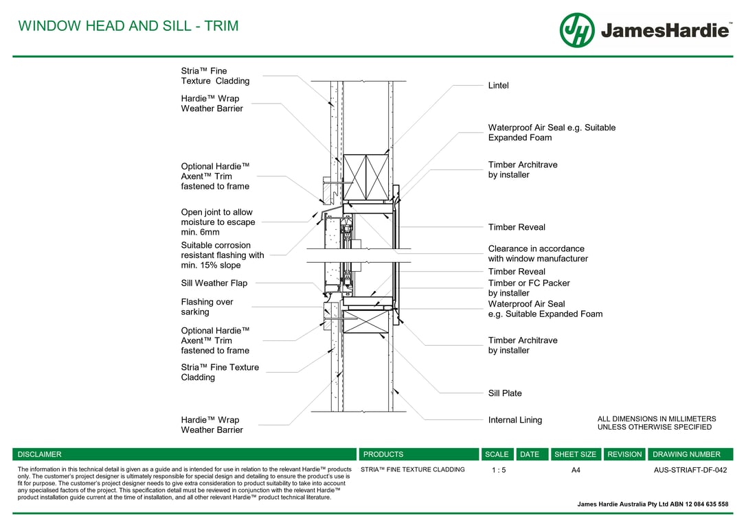  Image of AUS-STRIAFT-DF-042 - WINDOW HEAD AND SILL - TRIM