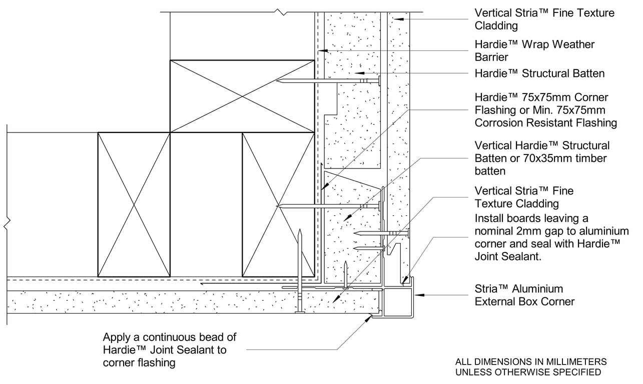  Image of STRIA FT CF External Corner Between Vertical And Horizontally Oriented Boards