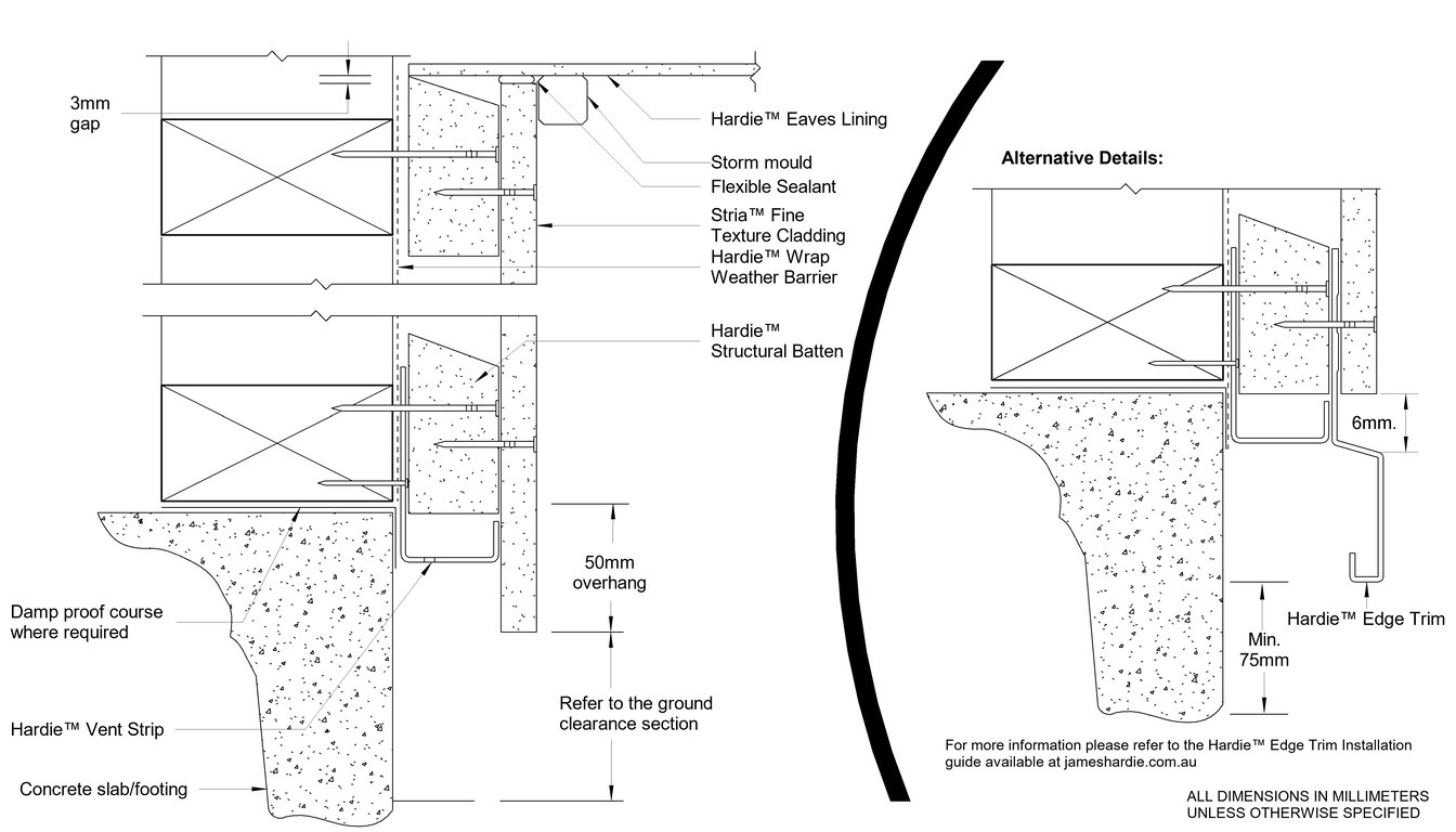  Image of STRIA FT CF Slab-Eave Junction Detail With Castellated Batten