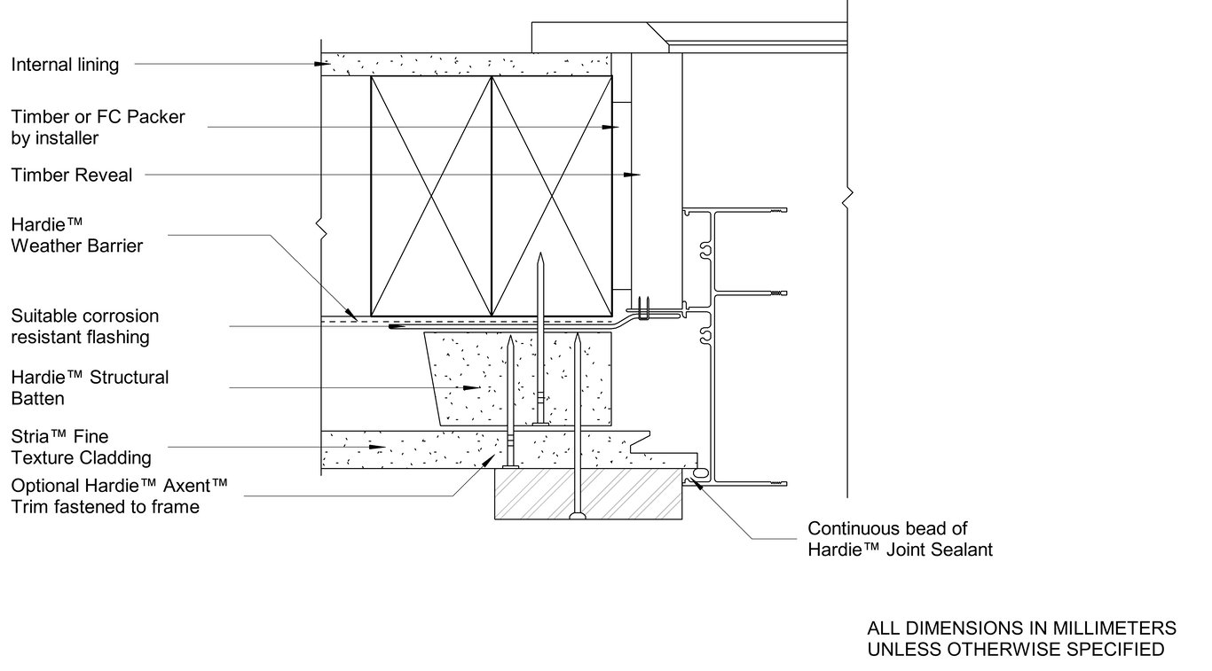  Image of STRIA FT CF Window Jamb - Trim With Castellated Batten