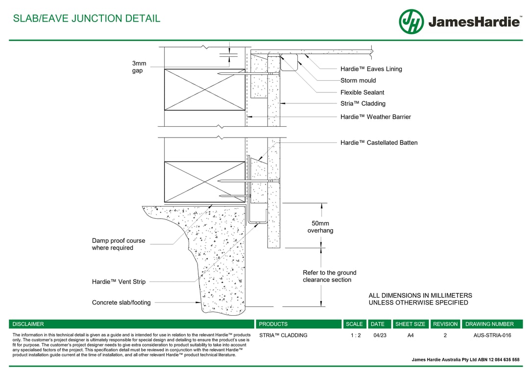 AUS-STRIA-016 - SLAB-EAVE JUNCTION DETAIL