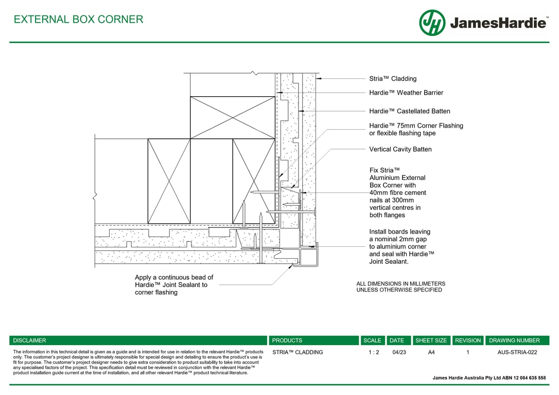 AUS-STRIA-022 - EXTERNAL BOX CORNER