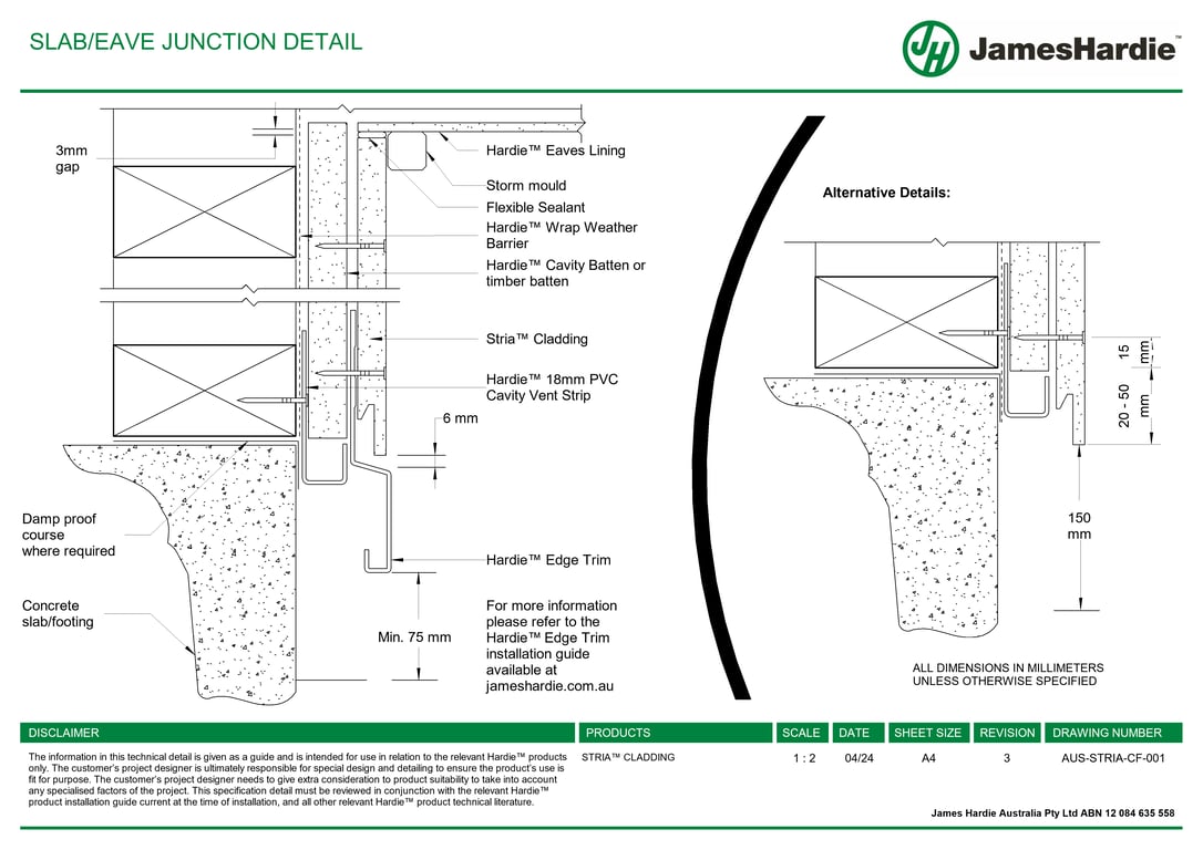 Navigate to AUS-STRIA-CF-001 - SLAB-EAVE JUNCTION DETAIL