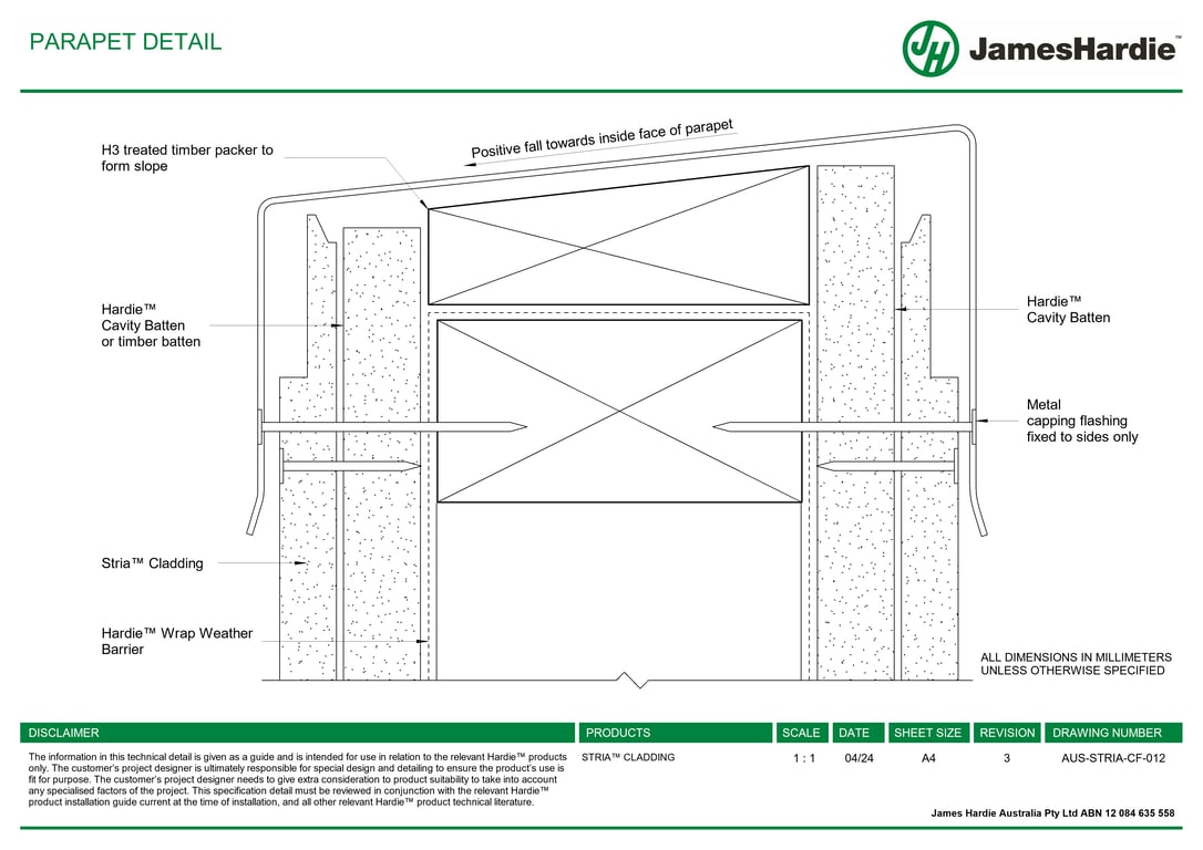 Navigate to AUS-STRIA-CF-012 - PARAPET DETAIL