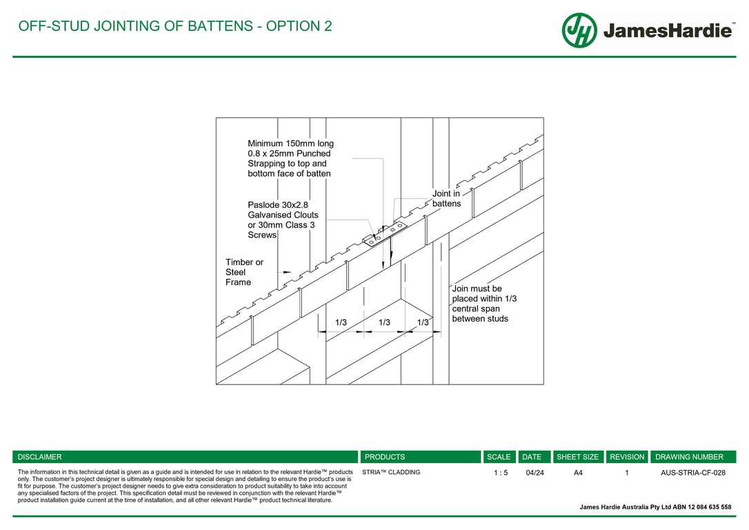 Navigate to AUS-STRIA-CF-028 - OFF-STUD JOINTING OF BATTENS - OPTION 2