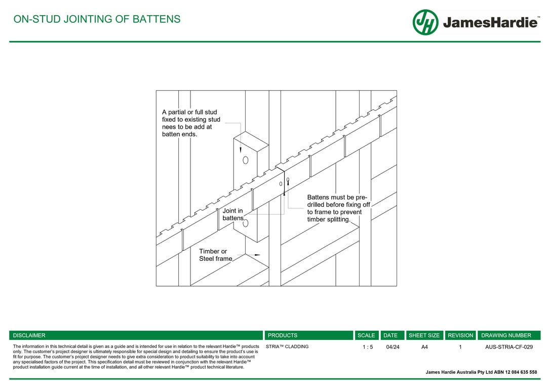 Navigate to AUS-STRIA-CF-029 - ON-STUD JOINTING OF BATTENS