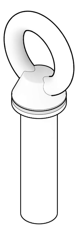 3D Documentation Image of AnchorPoint Kattsafe ConcreteMount RemovableEyeBolt