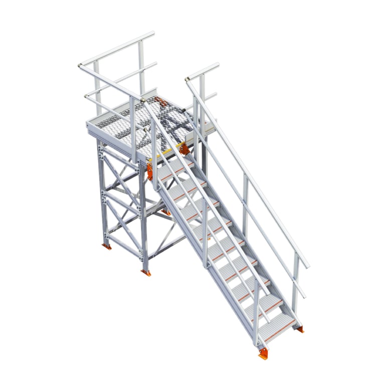 KS30R-Kattsafe-modular-platform-rightt-exit Image of Stair Modular Kattsafe Platform RightExit