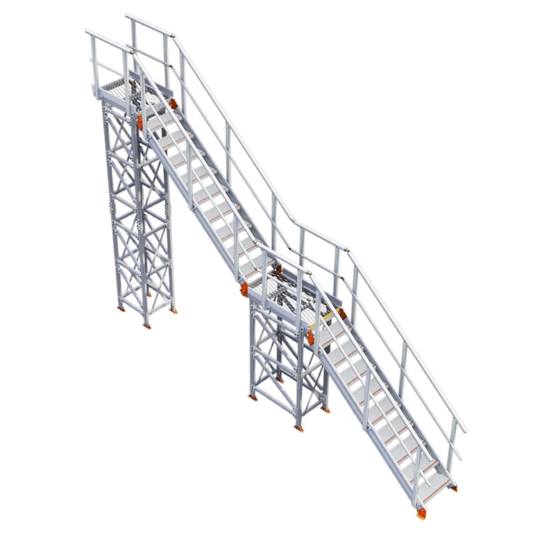 KS40-Kattsafe-modular-2-stage-stairs Image of Stair Modular Kattsafe 2Stages