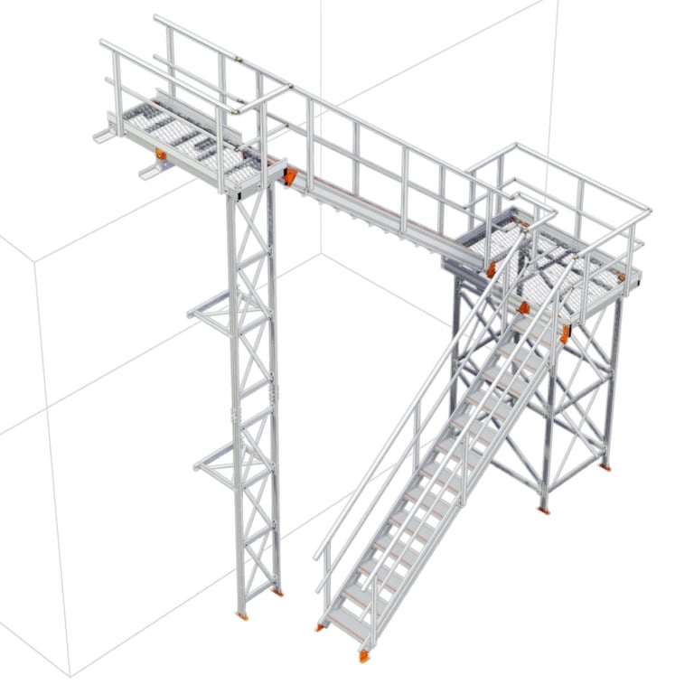 KS60R-Kattsafe-modular-2-stage-stairs-Ushape-right-exit Image of Stair Modular Kattsafe UShape 2Stages RightExit