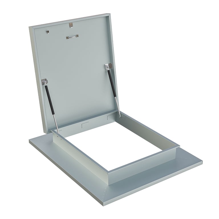 LD494C-Kattsafe-hinged-roof-access-hatch-corrugated-roof Image of RoofAccessHatch Kattsafe Hinged