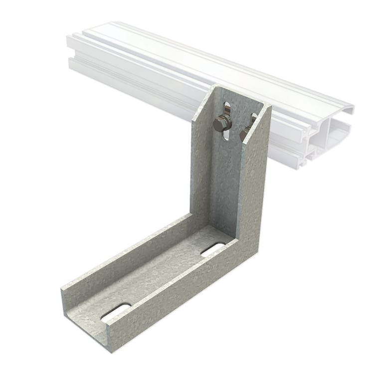 OH266.200-Kattsafe-rigid-rail-side-mount-bracket-200mm Image of Mount RigidRail Kattsafe Floor