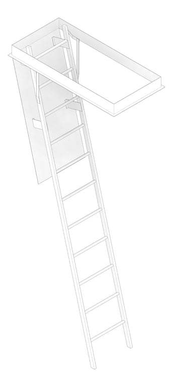 3D Documentation Image of Ladder FoldDown Kattsafe Maxi