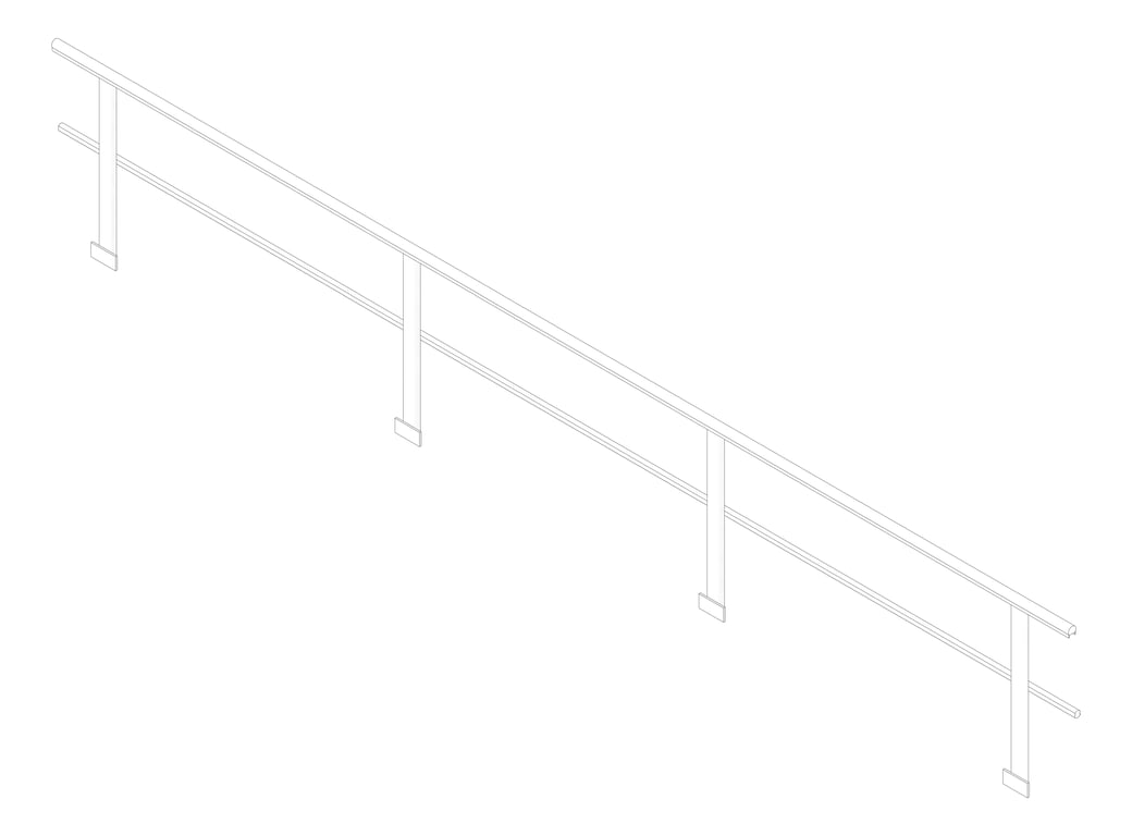 3D Documentation Image of Guardrail Kattsafe SideMount HeavyDuty