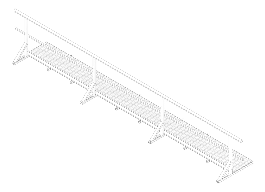 3D Documentation Image of Walkway Kattsafe Guardrail1Side