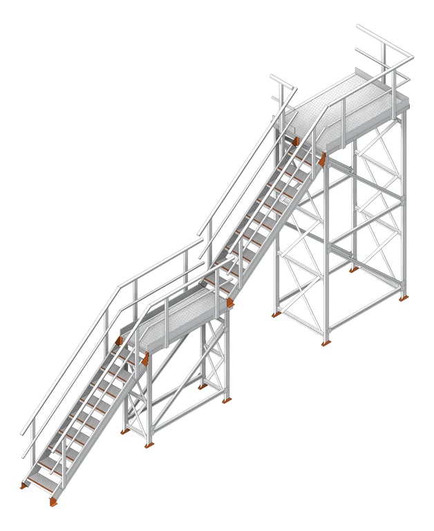 Navigate to Stair Modular Kattsafe 2Stages LeftExit