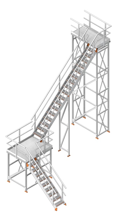Navigate to Stair Modular Kattsafe LShape 2Stages LeftExit