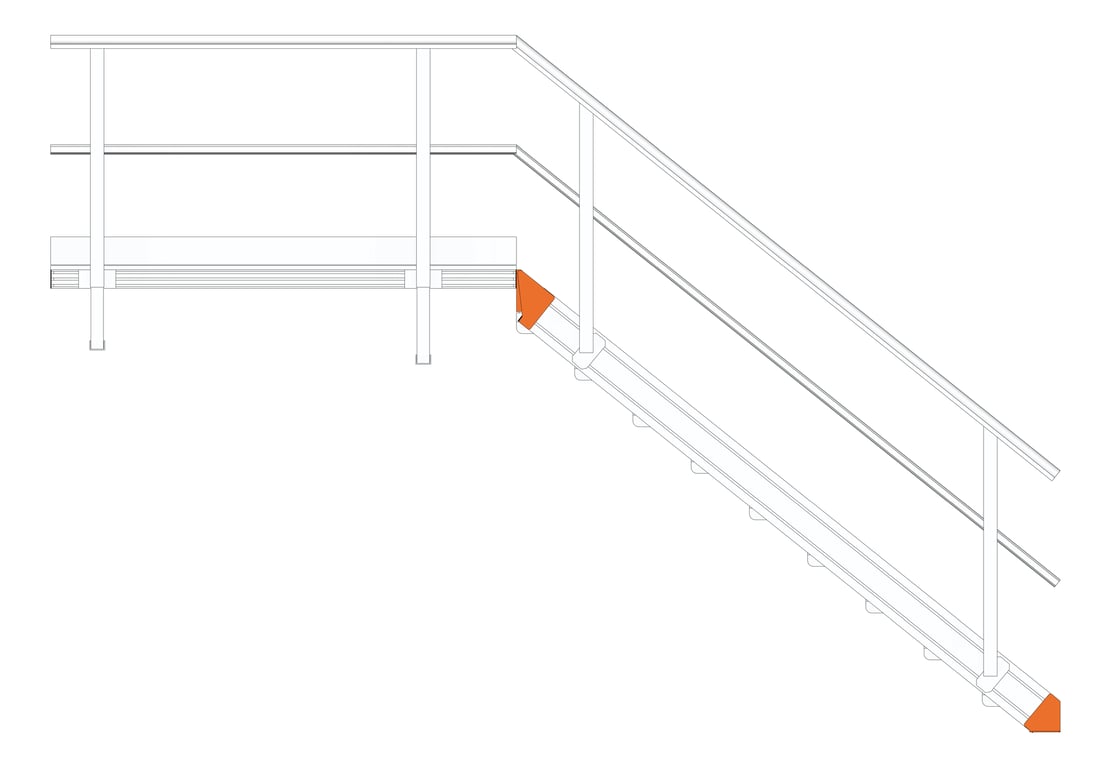 Left Image of Stair Modular Kattsafe Platform NoSupport