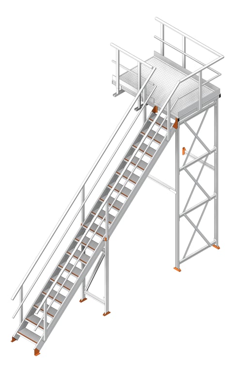 Navigate to Stair Modular Kattsafe Platform NoSupport LeftExit