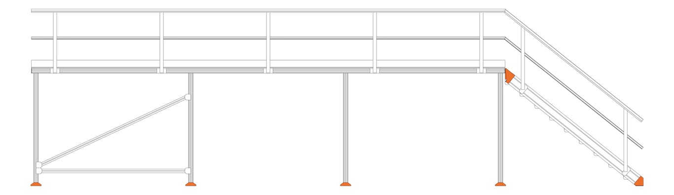 Left Image of Walkway Modular Kattsafe Freestanding