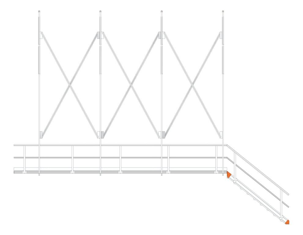 Left Image of Walkway Modular Kattsafe Suspended