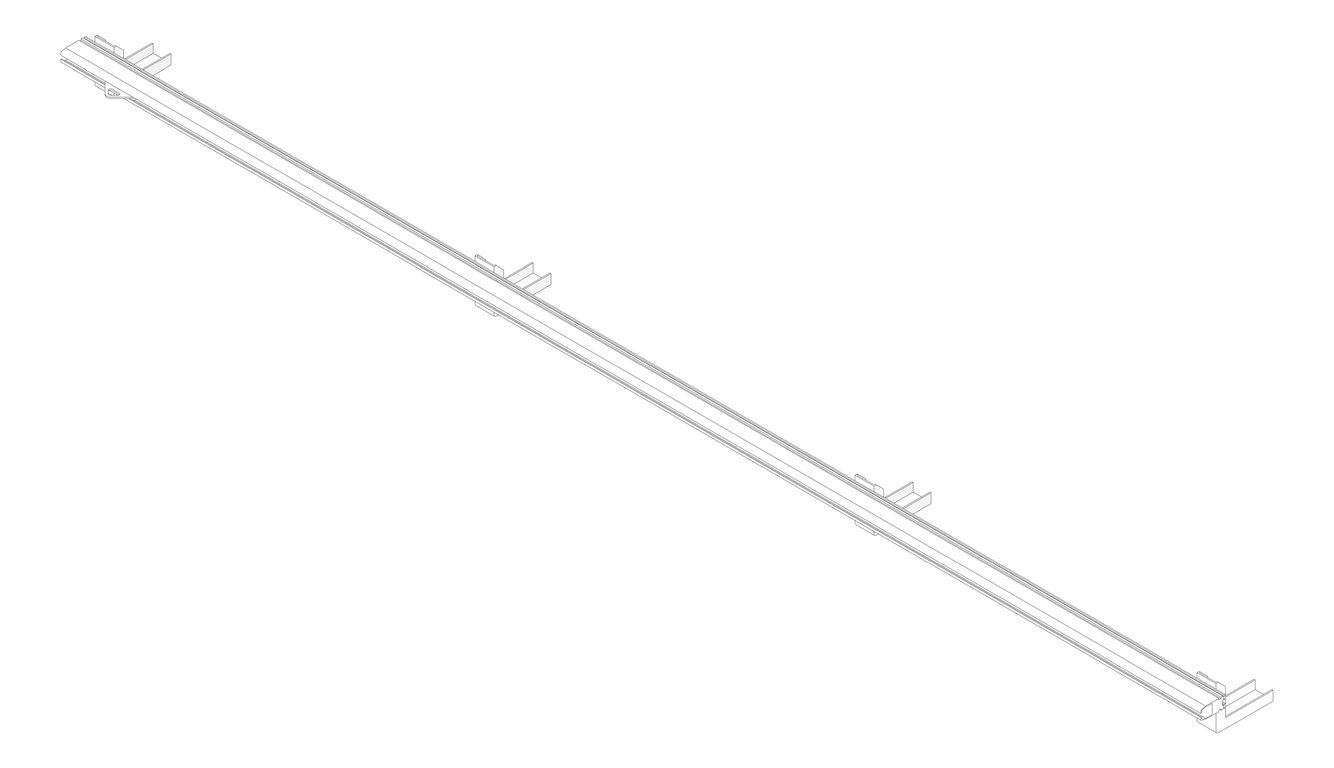 3D Documentation Image of FallProtection RigidRail Kattsafe FloorMount 200