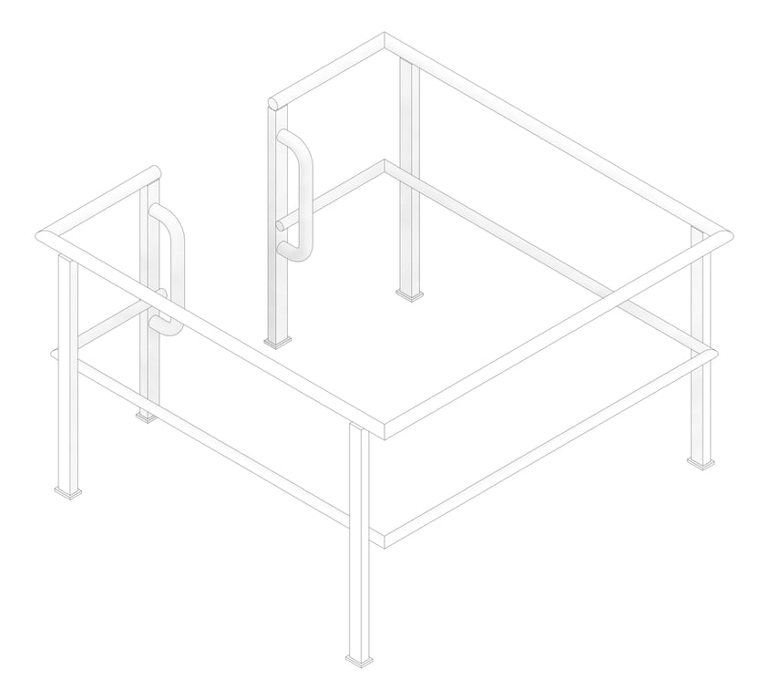 3D Documentation Image of Guardrail Kattsafe AccessHatchKit