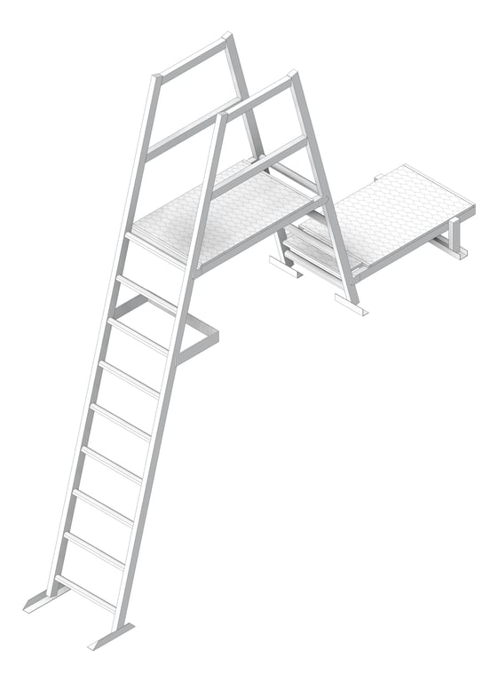 Ladder Rung Kattsafe Angled Mini ParapetPlatform