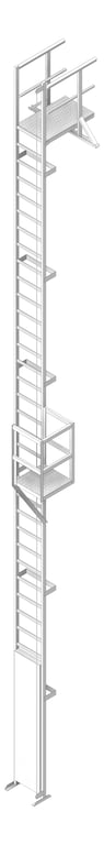 3D Shaded Image of Ladder Rung Kattsafe Vertical FallArrest