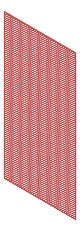 3D Presentation Image of Panel Acoustic Keystone KeyNirvana KP1 2400x1200 PrimaryRed