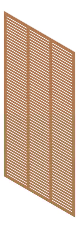 3D Presentation Image of Panel Acoustic Keystone KeyNirvana KS3 2400x1200 EuropeanWalnut