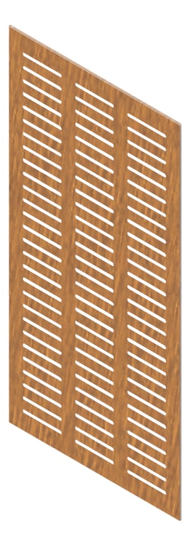 3D Presentation Image of Panel Acoustic Keystone KeyPly KS3 1200x600 HoopPly WalnutStain