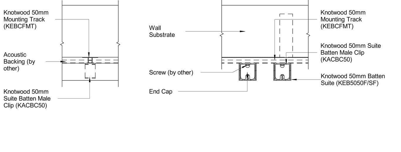 Navigate to BATTEN Tracks B-1 Acoustic Wall Angled Battens