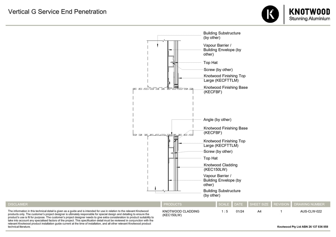 Navigate to AUS-CLW-022 - Vertical G Service End Penetration