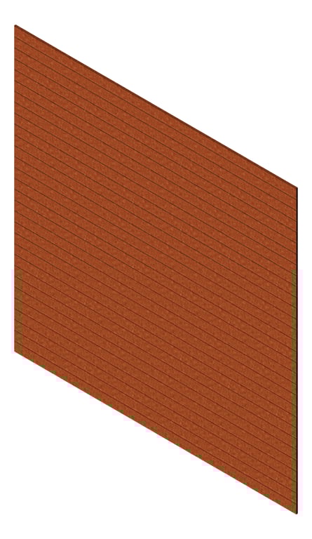 3D Presentation Image of Cladding Aluminium Knotwood Traditional Horizontal 100Flat AmberRust