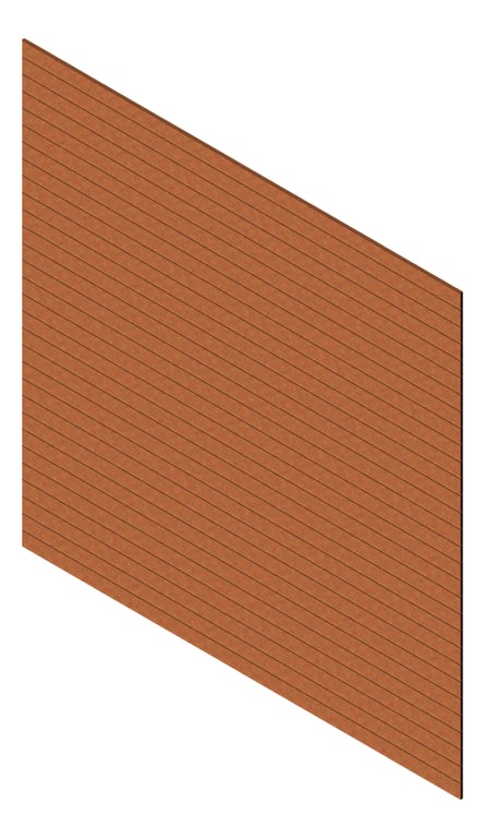3D Presentation Image of Cladding Aluminium Knotwood Traditional Horizontal 100Flat BronzeRust