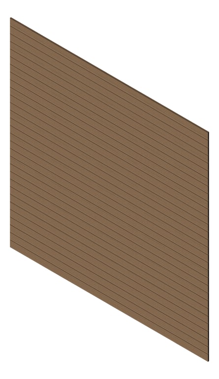 3D Presentation Image of Cladding Aluminium Knotwood Traditional Horizontal 100Flat FrenchWalnut