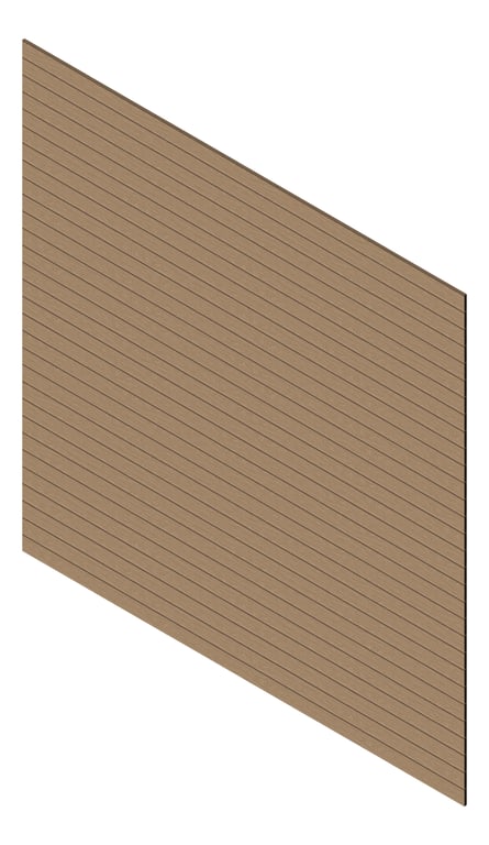 3D Presentation Image of Cladding Aluminium Knotwood Traditional Horizontal 100Flat Spruce