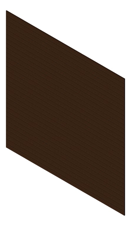 3D Presentation Image of Cladding Aluminium Knotwood Traditional Horizontal 100Flat TeakBrown