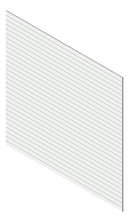 3D Presentation Image of Cladding Aluminium Knotwood Traditional Horizontal 100Flat White
