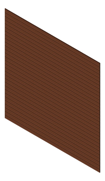 3D Presentation Image of Cladding Aluminium Knotwood Traditional Horizontal 100Shadowline BushCherry