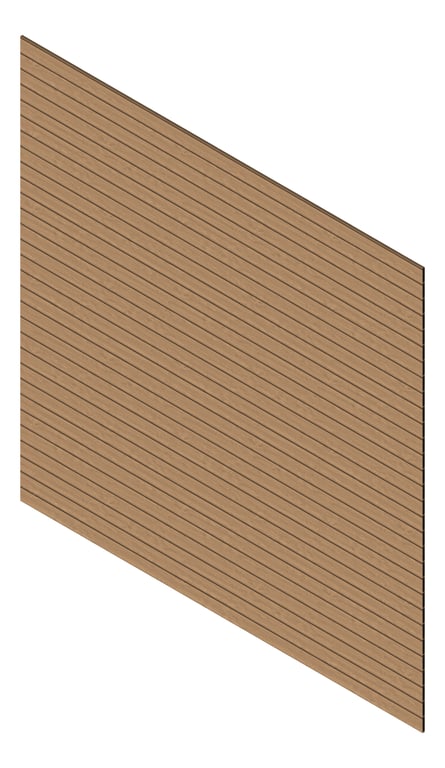 3D Presentation Image of Cladding Aluminium Knotwood Traditional Horizontal 100Shadowline Sycamore