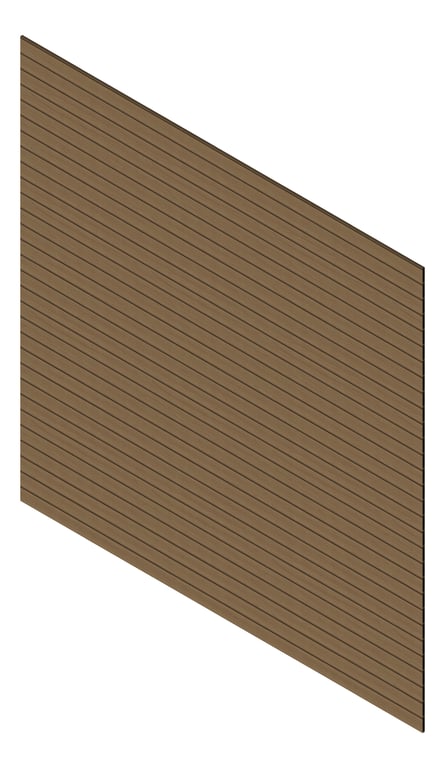 3D Presentation Image of Cladding Aluminium Knotwood Traditional Horizontal 100Shadowline WhiteAsh