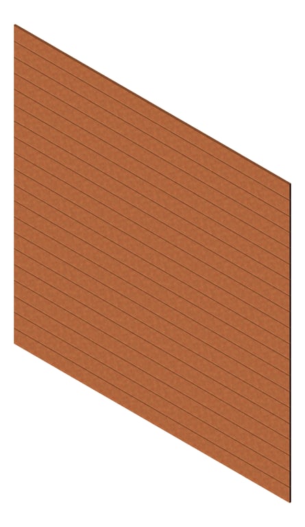 3D Presentation Image of Cladding Aluminium Knotwood Traditional Horizontal 150Flat BronzeRust