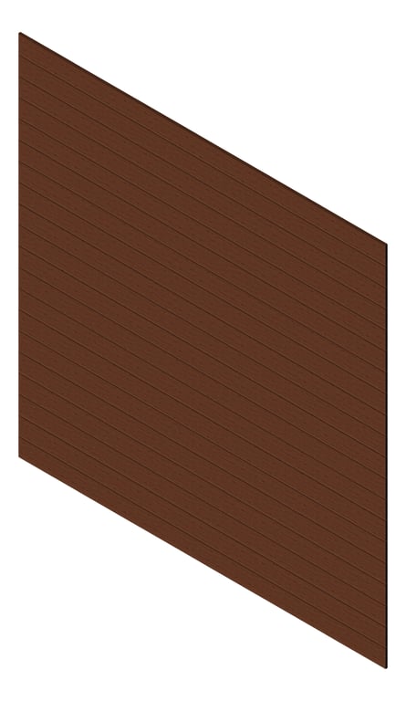 3D Presentation Image of Cladding Aluminium Knotwood Traditional Horizontal 150Flat BushCherry