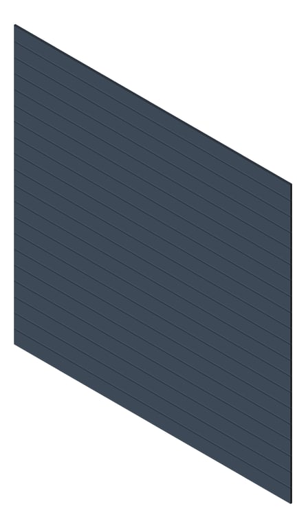3D Presentation Image of Cladding Aluminium Knotwood Traditional Horizontal 150Flat DeepOcean