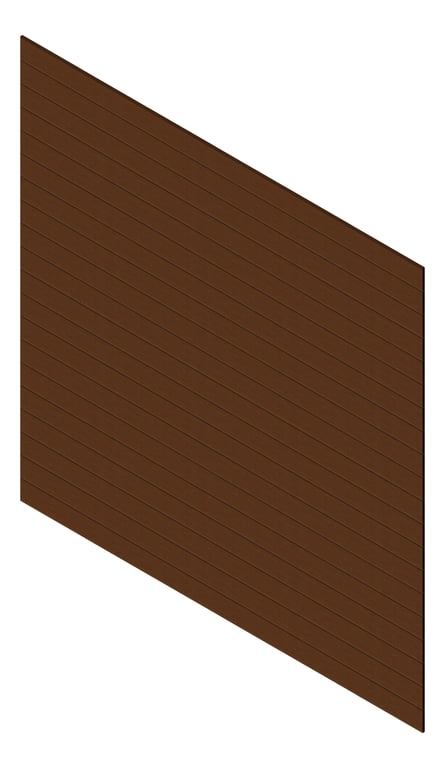 3D Presentation Image of Cladding Aluminium Knotwood Traditional Horizontal 150Flat Merbau